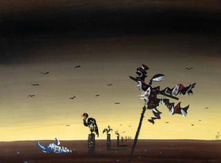Candido Portinari - Paisagem com Espantalho e Urubus