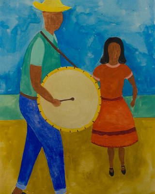 Djanira da Motta e Silva - Tocando tambor