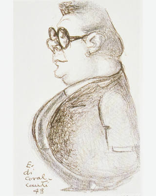 Emiliano di Cavalcanti - Caricatura de Delfim Neto
