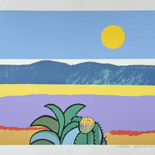 Aldemir Martins - Paisagem com cactus