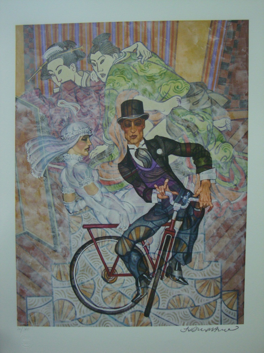 Casal na bicicleta