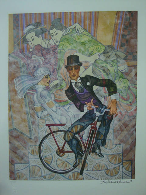 Casal na bicicleta