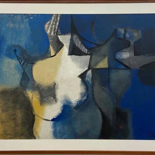 Roberto Burle Marx - Abstração em azul e branco