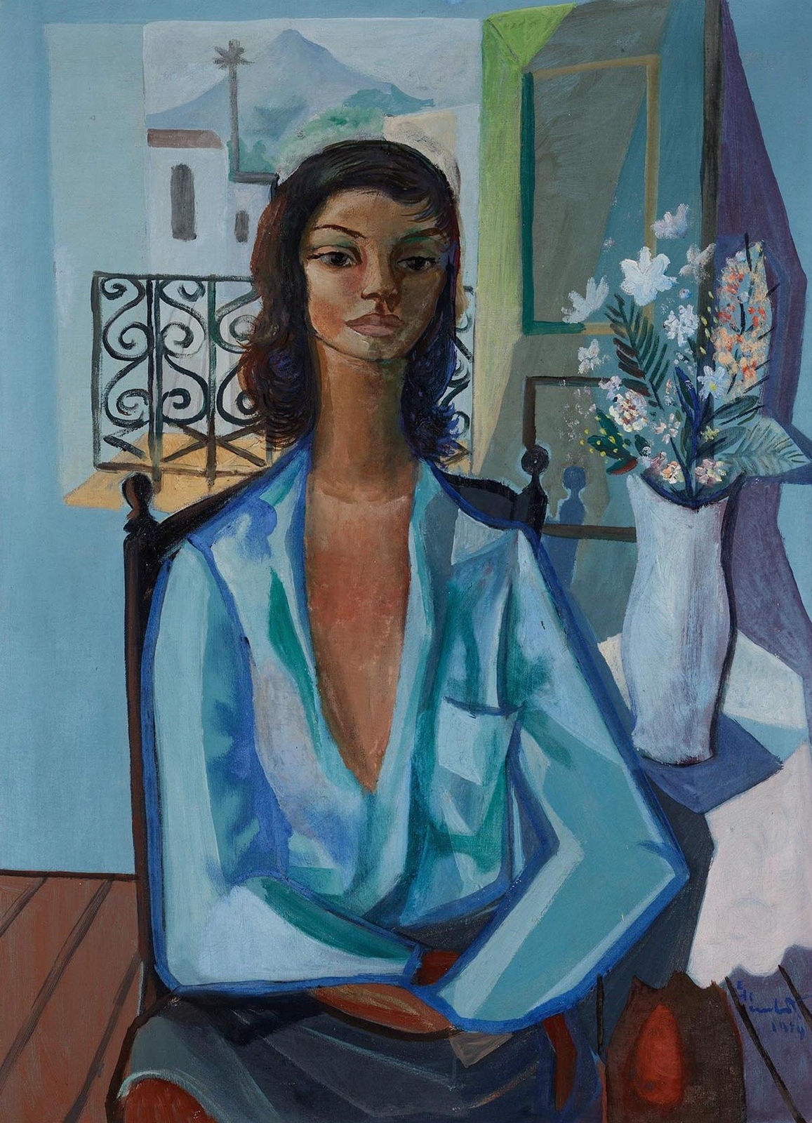 Interior com figura