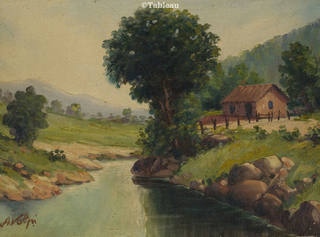 Alfredo Volpi - Paisagem de Mogi das Cruzes