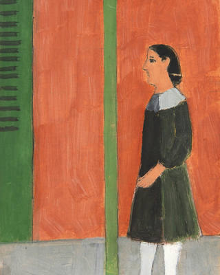 Alfredo Volpi - Mulher no Ponto de Ônibus