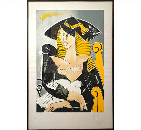 Figura Femina e Pássaro