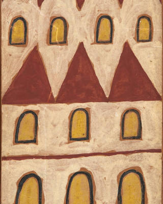 Alfredo Volpi - Estudo Fachada de Telhados Castanhos