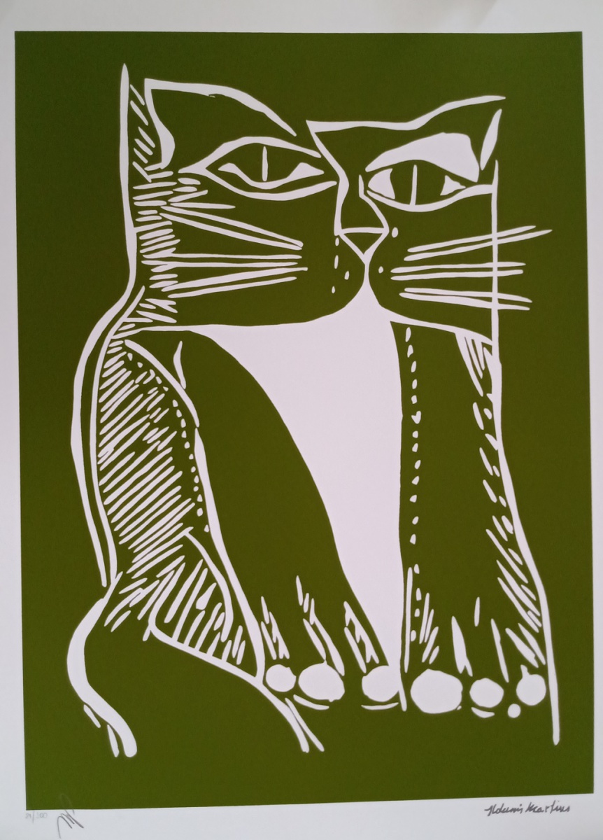 Aldemir Martins - Gato verde