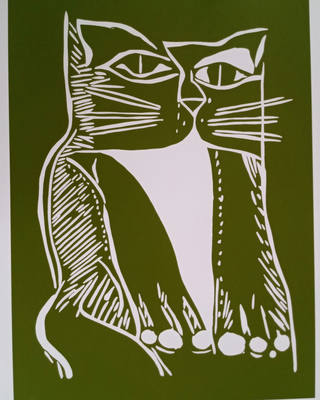 Aldemir Martins - Gato verde