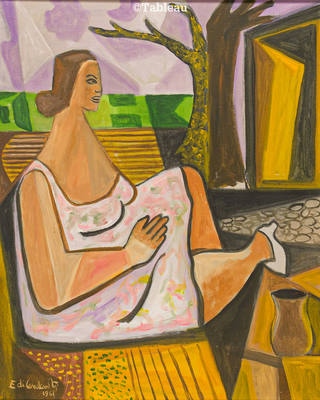 Emiliano di Cavalcanti - Figura sentada