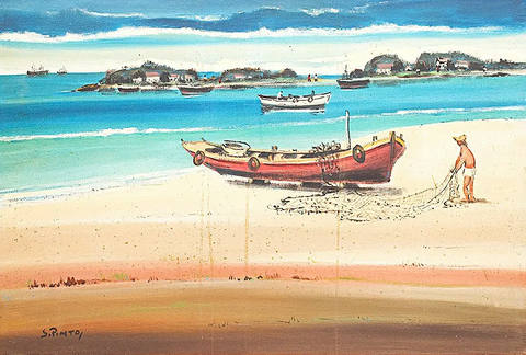 Barco na praia