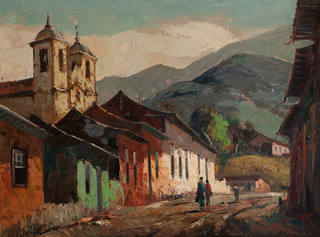Durval Pereira - Paisagem com casas