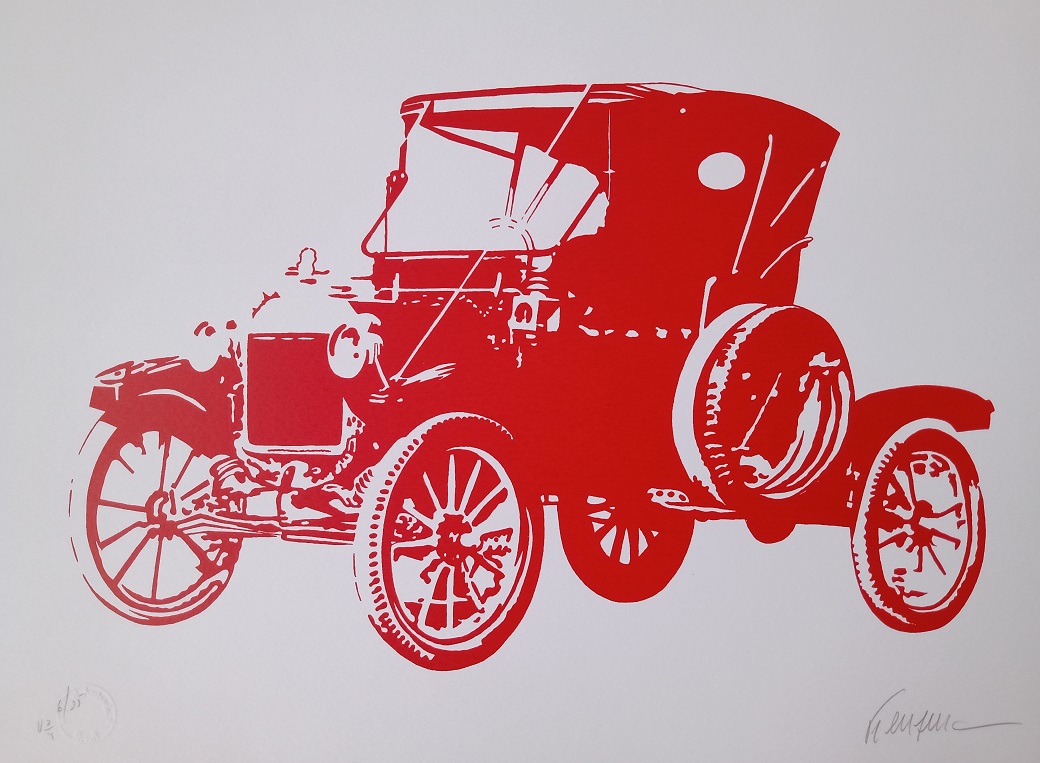 Carro antigo vermelho