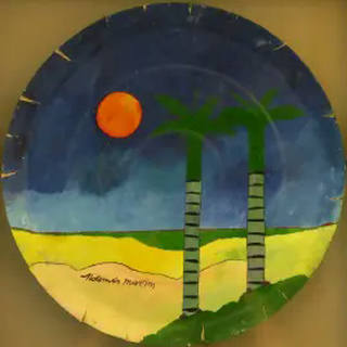 Aldemir Martins - Paisagem - pizza 38 diam. acílica s/ cartão