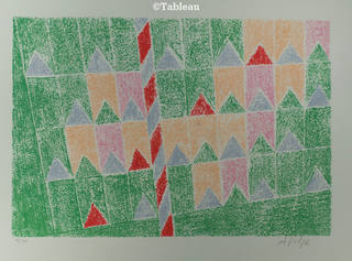 Alfredo Volpi - Bandeirinhas e mastro