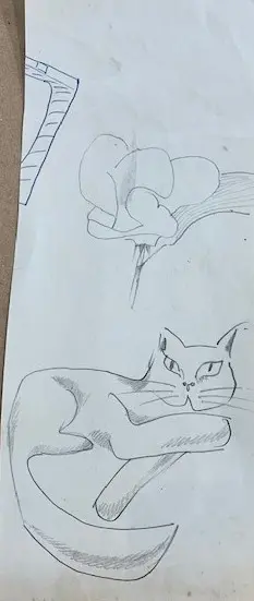 Aldemir Martins - Flor e gato