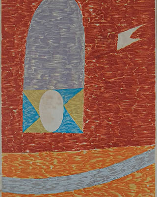 Alfredo Volpi - Fachada, bandeira e ovo
