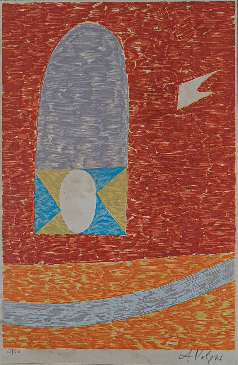 Fachada, bandeira e ovo