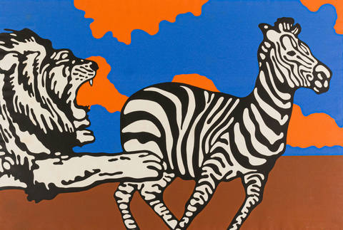 O leão e a zebra