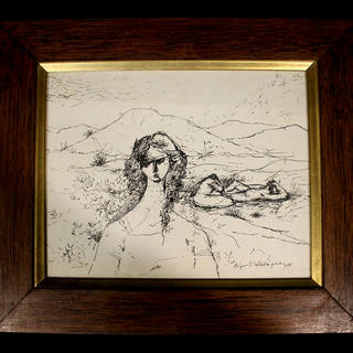 Augusto Rodrigues - Figura feminina na caatinga