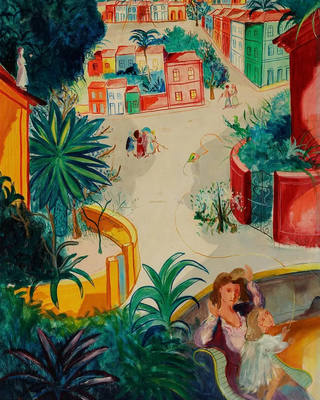 Cícero Dias - Paisagem com figuras