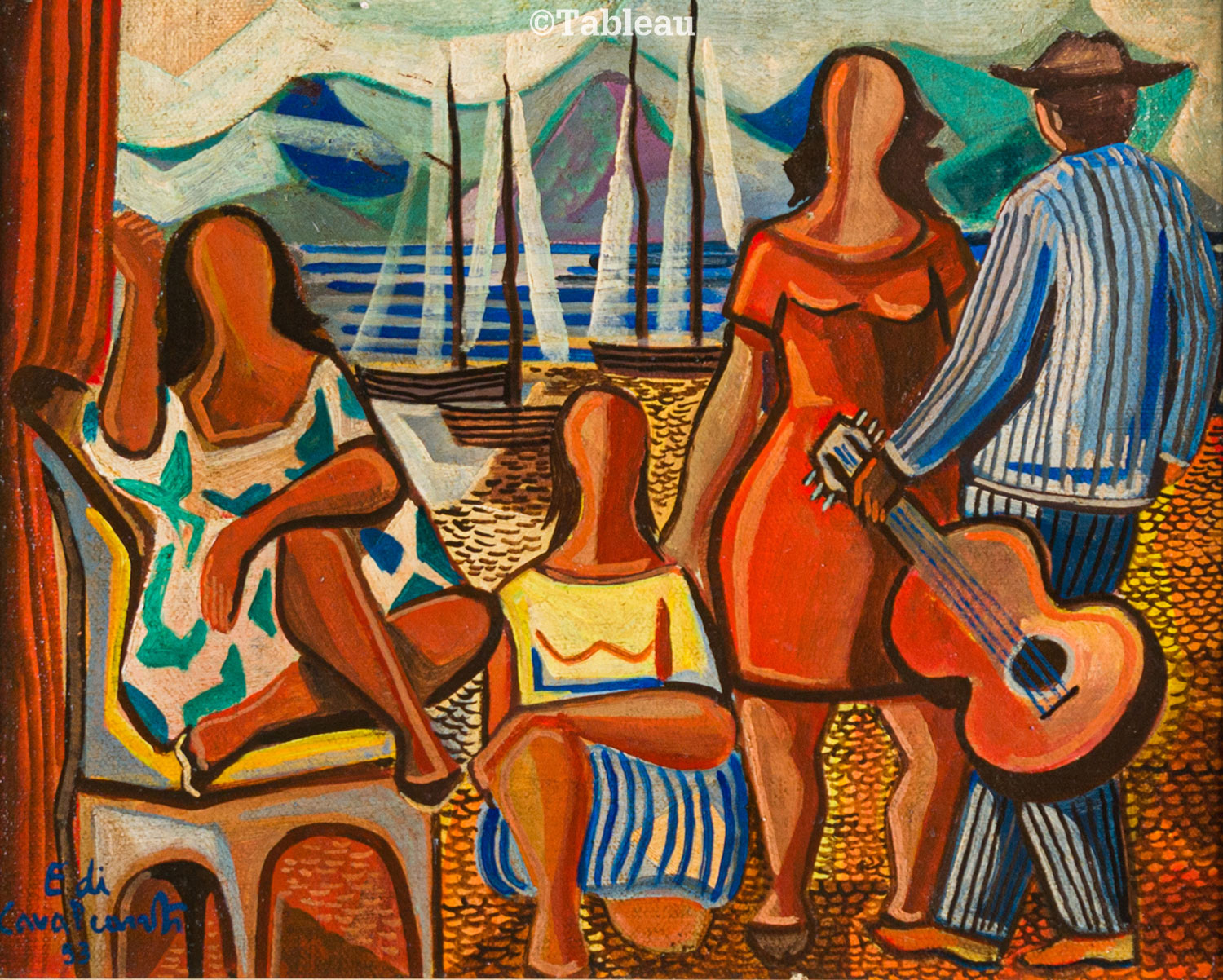 Emiliano di Cavalcanti - Encontro à beira-mar