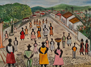 Emiliano di Cavalcanti - Paisagem com figuras