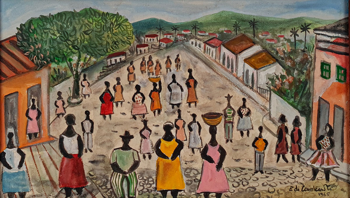 Emiliano di Cavalcanti - Paisagem com figuras