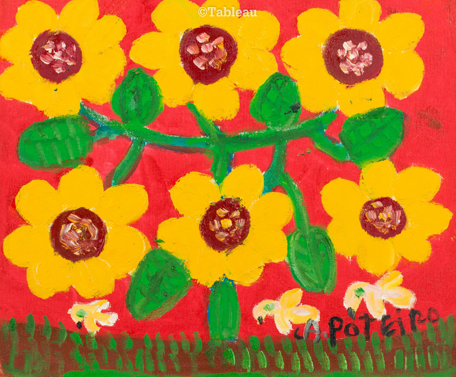 Flores e pássaros