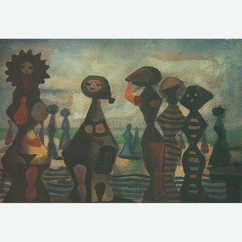 Figuras na praia