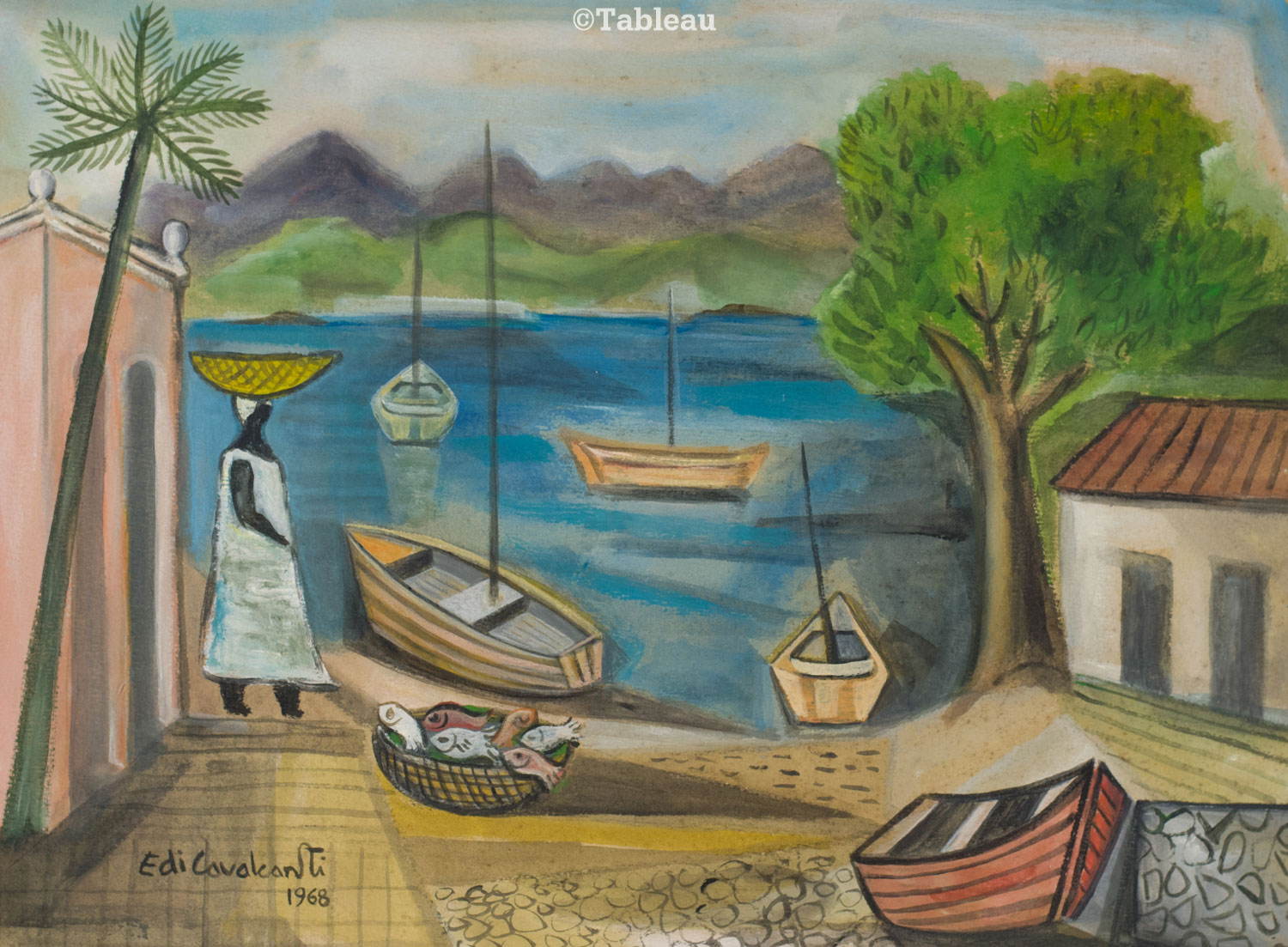 Emiliano di Cavalcanti - Paisagem marinha