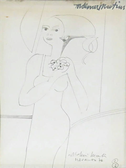 Mulher com flor na mão
