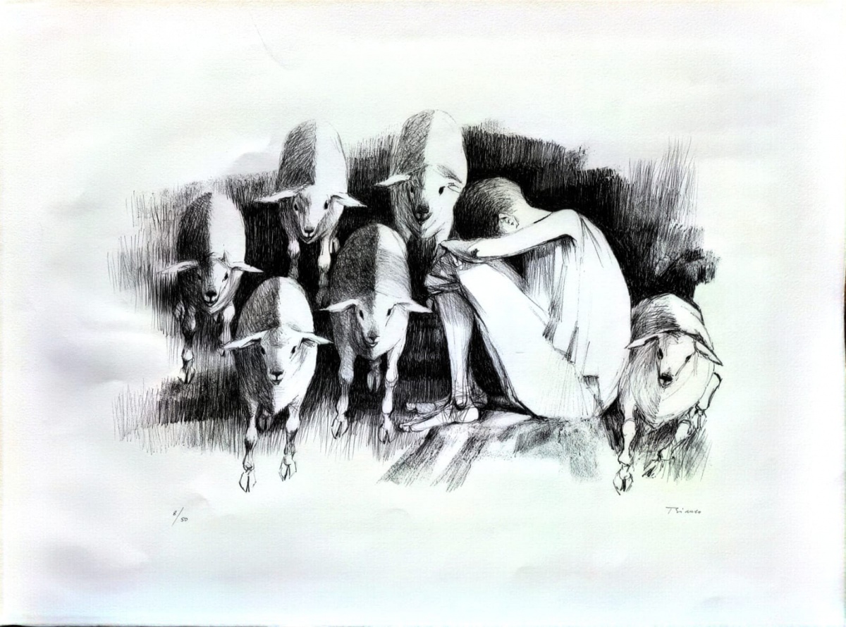 Enrico Bianco - Menino com Carneiros 6/50