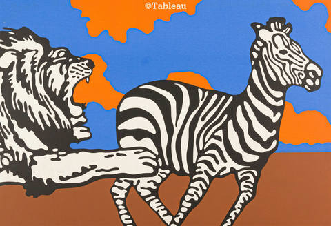 O leão e a zebra