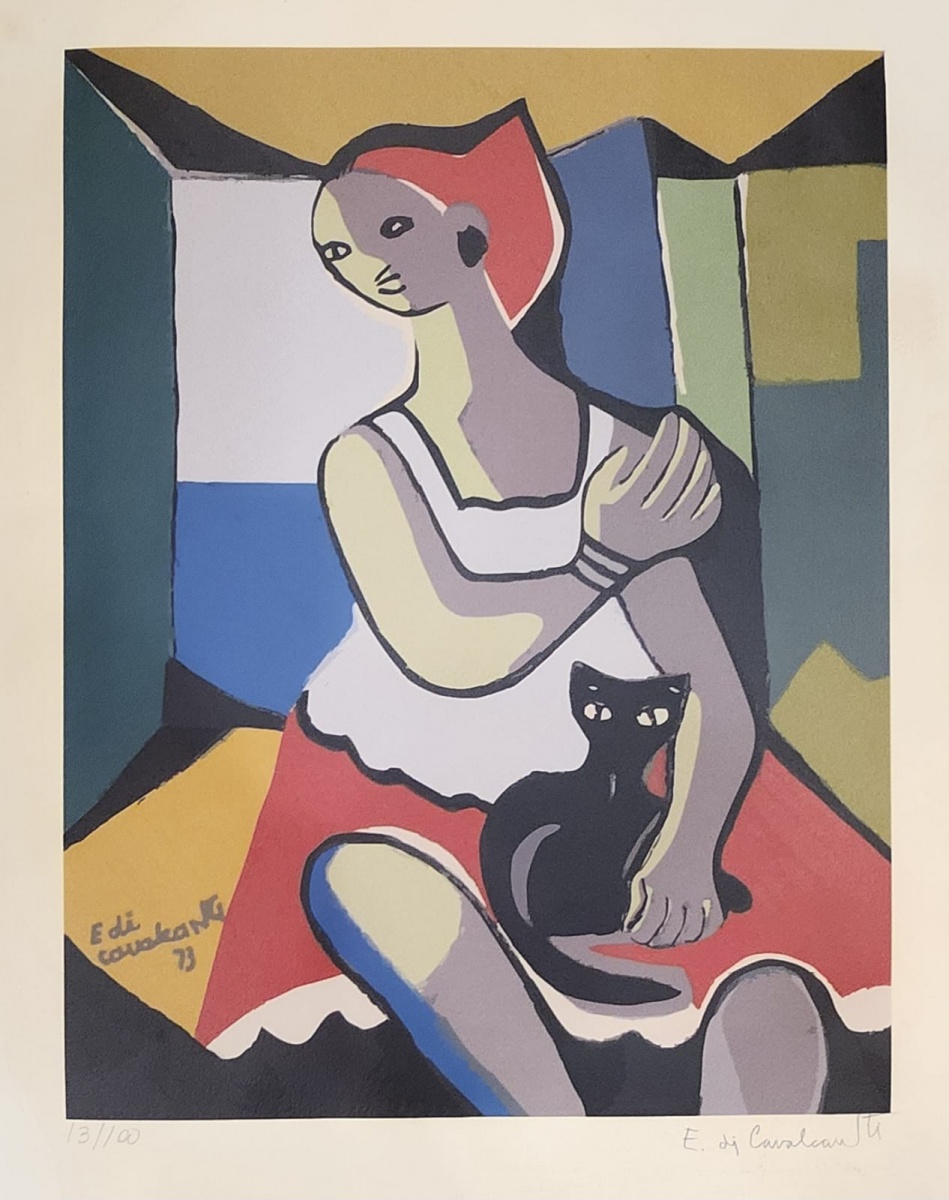 Emiliano di Cavalcanti - Mulata com Gato