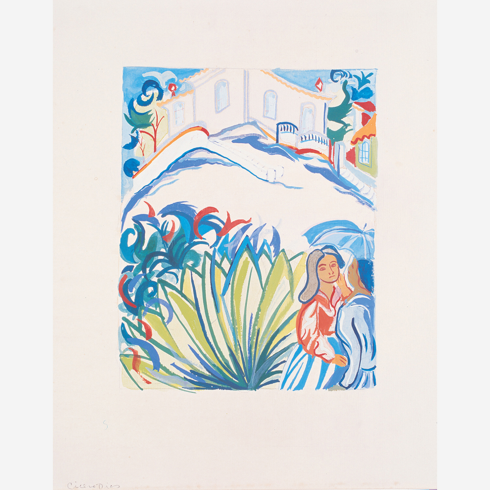 Cícero Dias - Paisagem com figuras