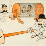 Estão “Caprichando”. Stalin – Não posso mais, Churchill. Churchill: vai virando, vai virando