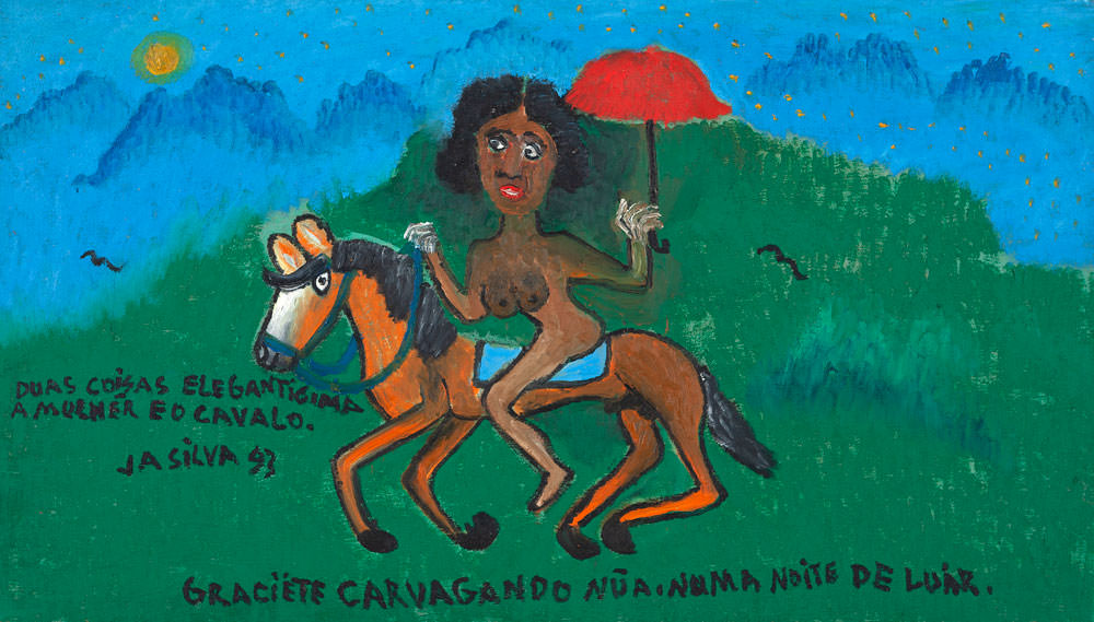Graciete Cavalgando Nua Numa Noite de Luar
