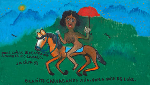 Graciete Cavalgando Nua Numa Noite de Luar