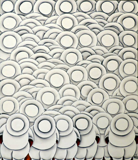 José Sabóia – Figuras de Chapéu – Ast – 70 X 60 cm