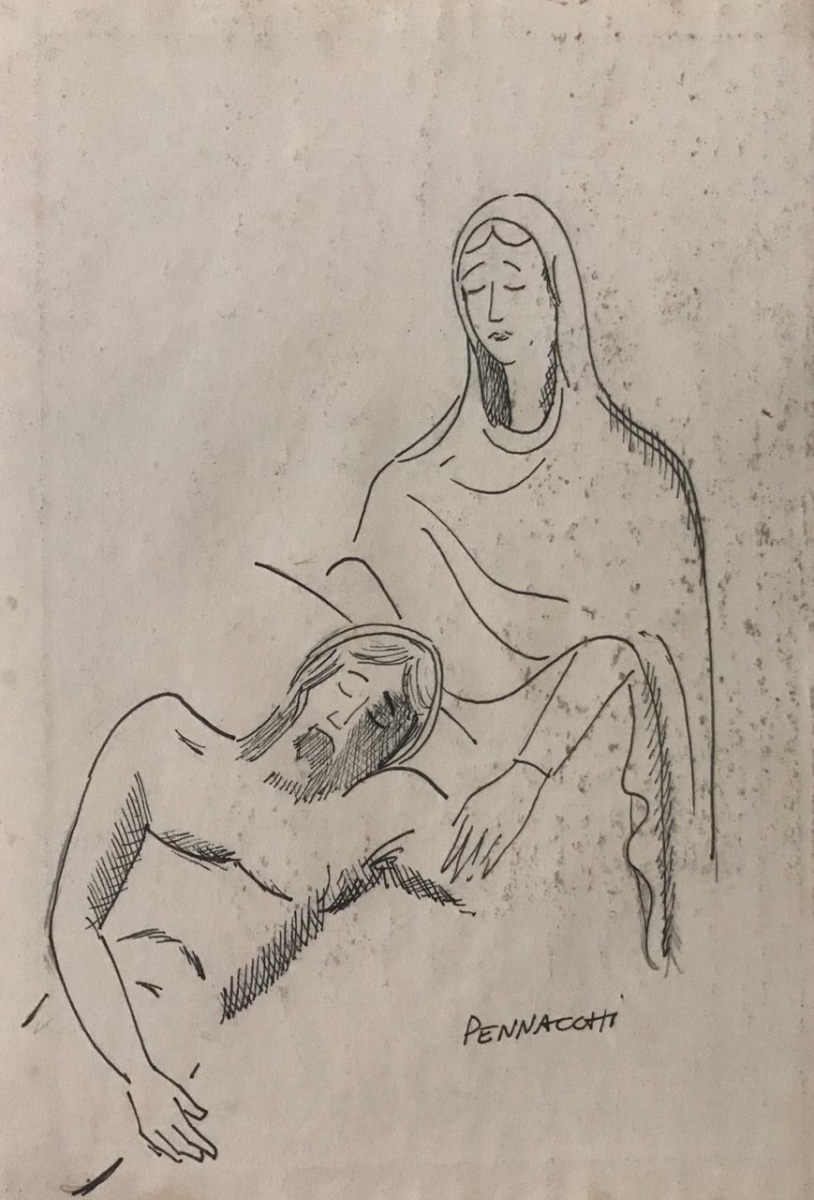 Fulvio Pennacchi - Cristo e Virgem Maria