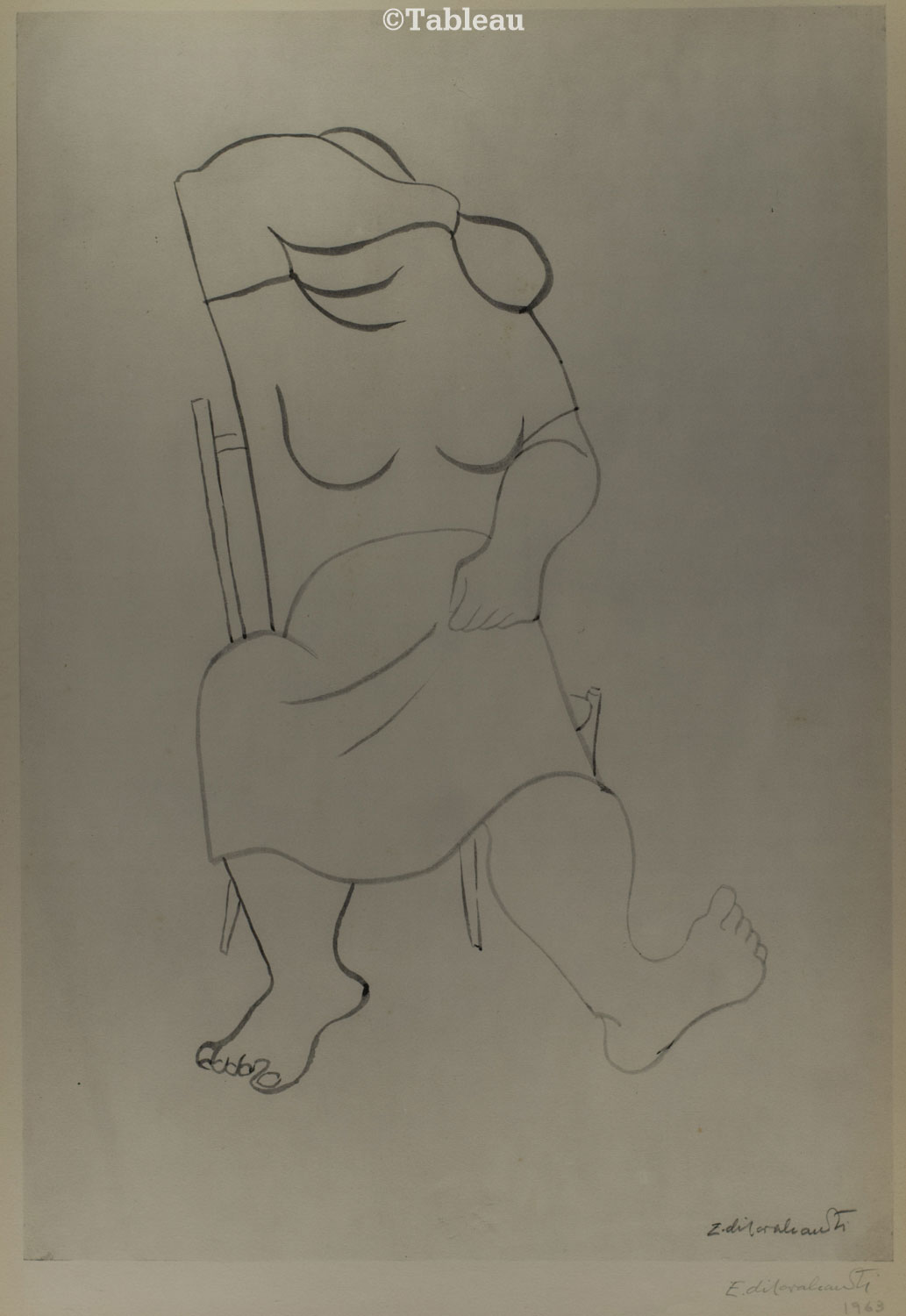 Emiliano di Cavalcanti - Mulher sentada
