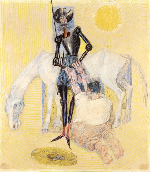 Dom Quixote Recebendo Vassalagem de Sancho Pança