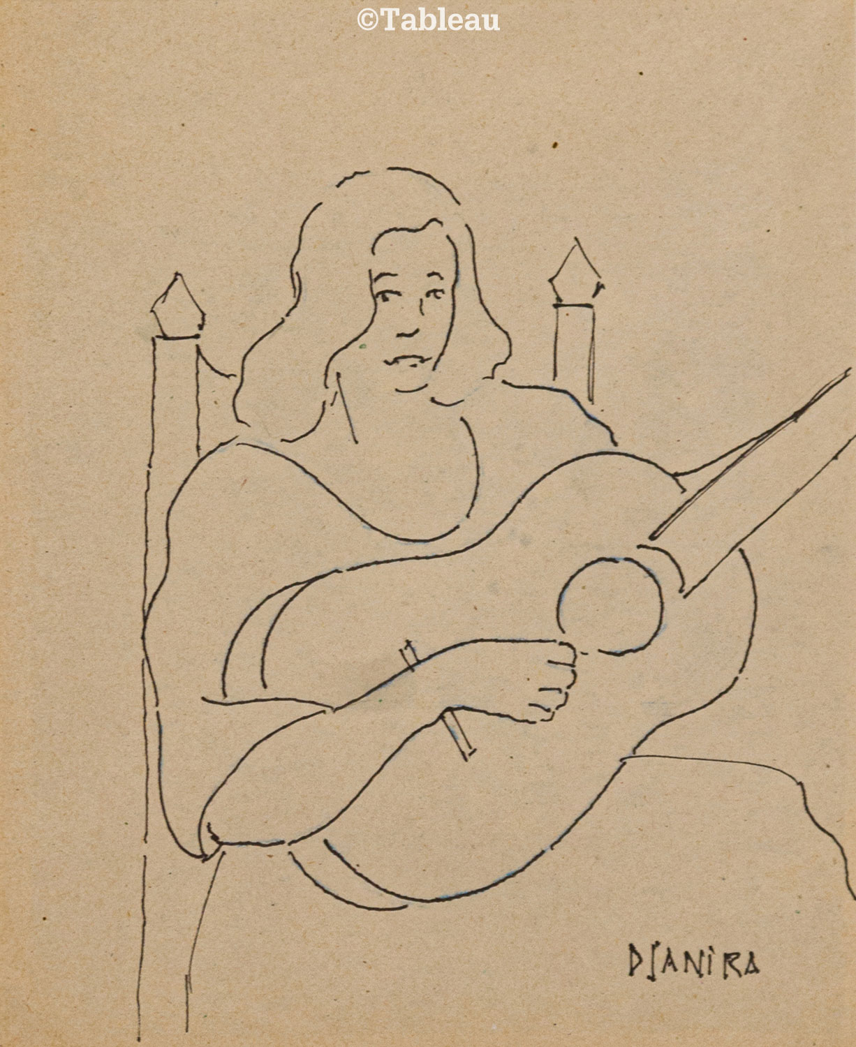 Tocando violão