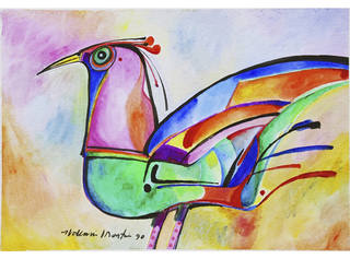 Aldemir Martins - Pássaro colorido