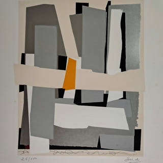Eduardo Sued - Composição Abstrata com prateado