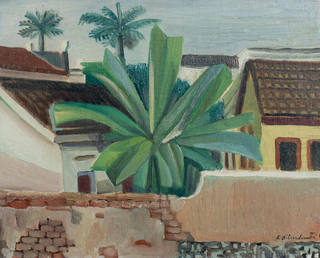 Emiliano di Cavalcanti - Paisagem de Ouro Preto, década de 40