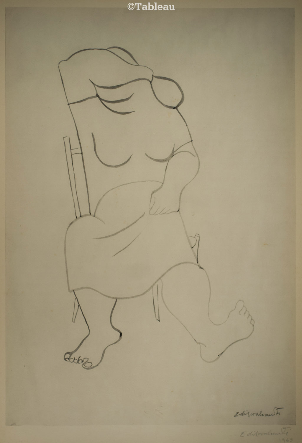 Emiliano di Cavalcanti - Mulher sentada
