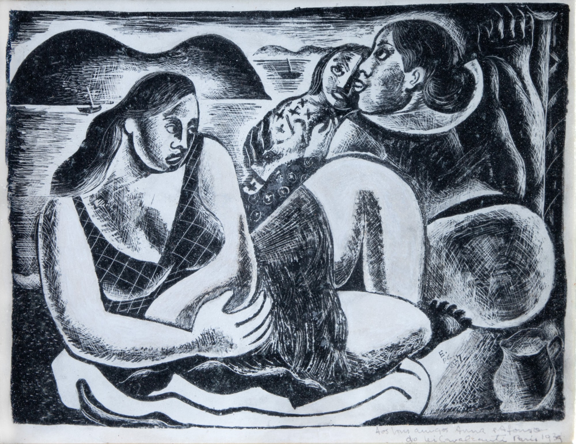 Emiliano di Cavalcanti - Três Mulheres na Praia